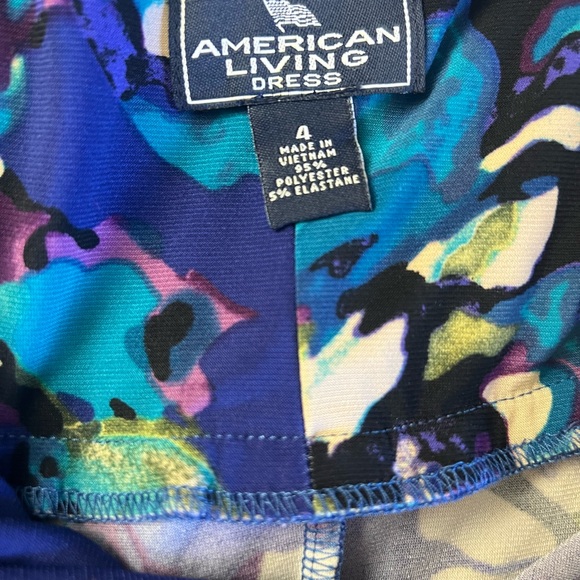 Stretchy, beautiful, V-neck, multiple colored dress - Picture 7 of 11